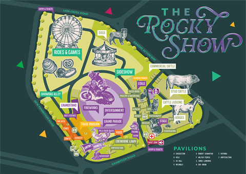 Rockhampton Showgrounds - Rockhampton Show Map 2023